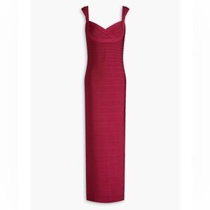Herve Leger Burgundy Bandage Gown